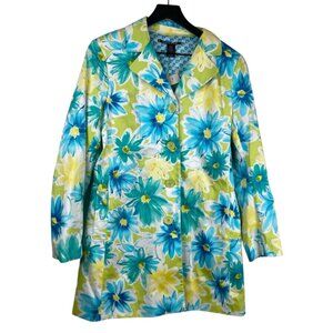 Pierre Cardin Jacket Blazer Women's  Sz 8 Lightweight Floral Bright Spring NWT